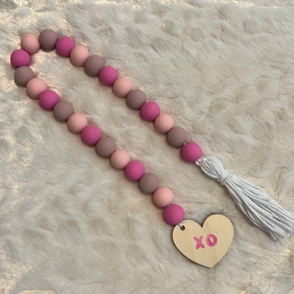 Wood bead garland